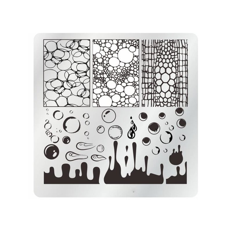 VNC 15Pcs Nail Stamping Plates Set 12pcs Nail Plates 1 nail art stamper 1scraper 1storage bag Nail Art plate Template Image Plate Stencil Set - Image 3
